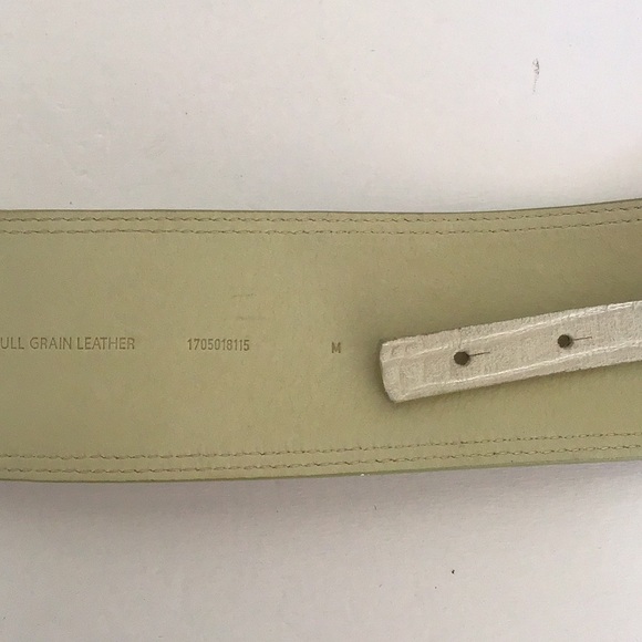 ELIE TAHARI CROCODILE LEATHER BELT IVORY MEDIUM NWT - Picture 9 of 11